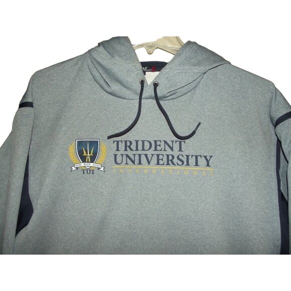 Trident University Hoodie Mens XL Blue Pullover sweatshirt TUI Port Authority - Picture 2 of 11